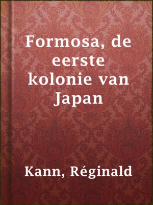 cover image of Formosa, de eerste kolonie van Japan